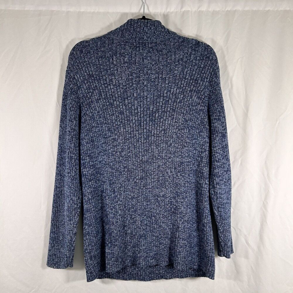Polo Jeans Co Sweater SZ Medium Blue Ribbed Turtle Neck Long Sleeve - Picture 7 of 9